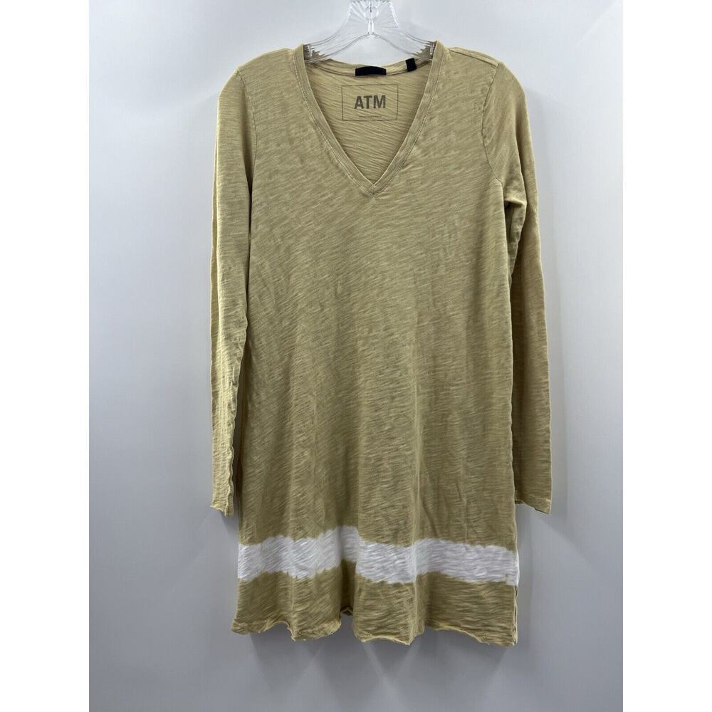 ATM Anthony Thomas Melillo Women’s Long Sleeve Cotton Skin Knit Jersey Dress S